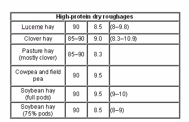 high protein roughages